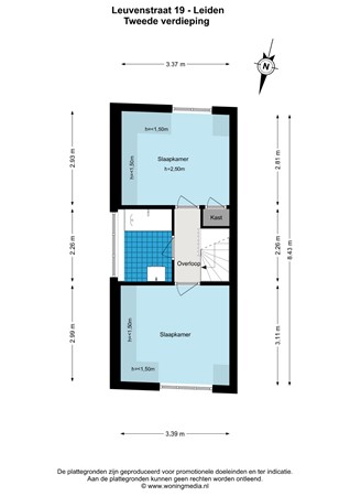 Floorplan - Leuvenstraat 19, 2313 XX Leiden